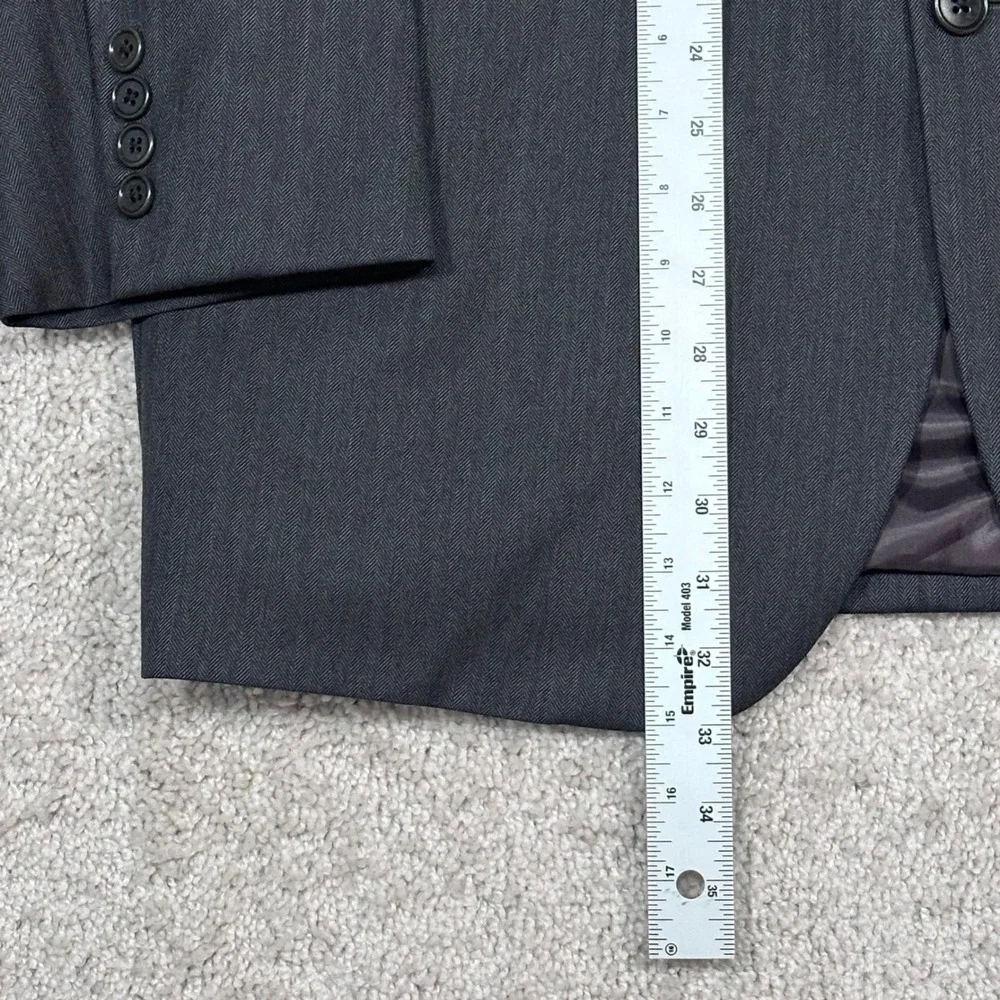 Brooks Brothers SAXON‎ 1818 Madison Men's Charcoal Wool Blazer Sport Coat 44L